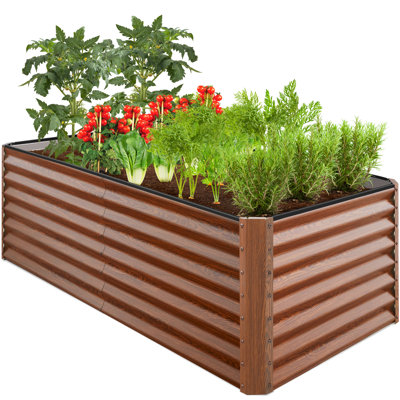 Rosonda Outdoor Metal Raised Planter Box