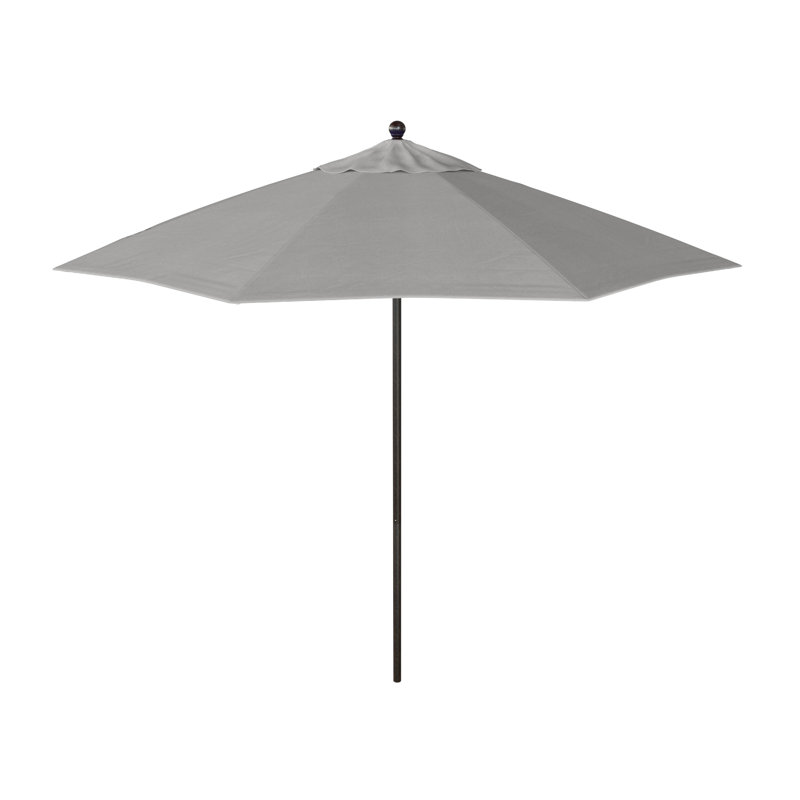 Parasol de marché commercial en aluminium Geil, Toile granit Sunbrella®, Bronze