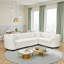 Canapé modulaire incurvé courbé beige-978830031
