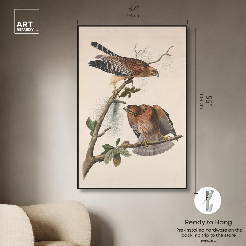 «Watchful pair», reproduction d'art sur toile par Art Remedy, H 25 po x l 17 po, Cadre noir