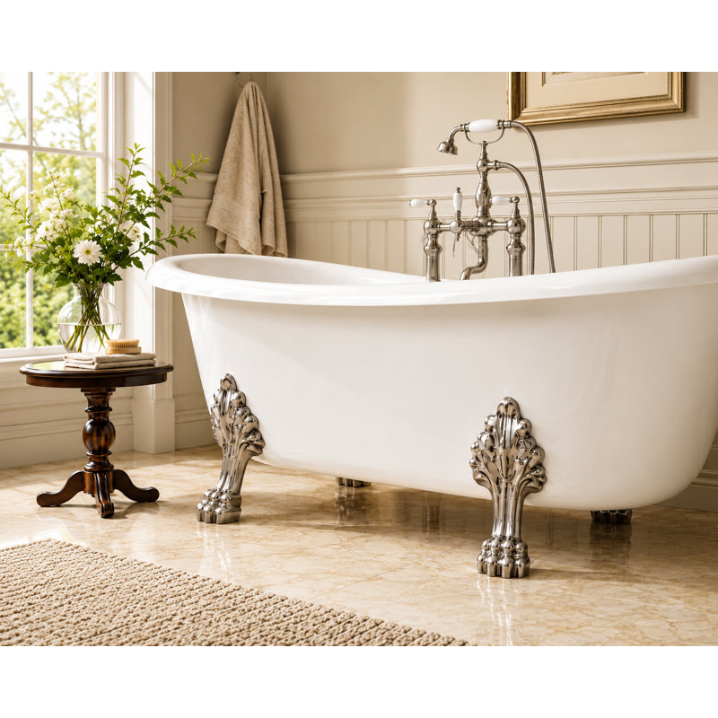 Accessoire de baignoire sur pieds Dakota Vienna, Nickel brossé