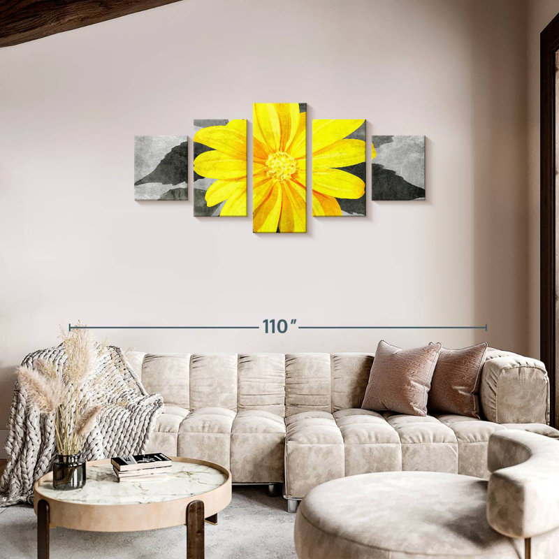 Marguerite lumineuse, H 34 po x l 74 po