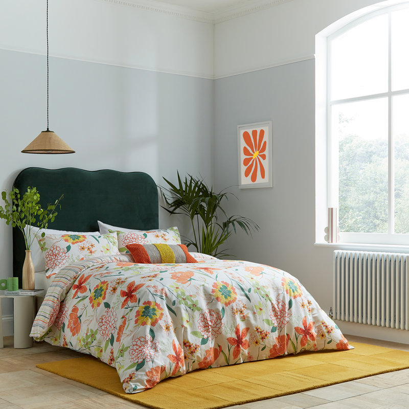 Bella Cotton Duvet Cover Set, King Size Duvet Cover + 2 Pillowcases