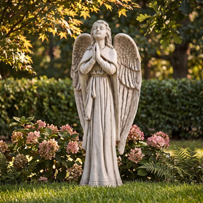 Divine Guidance Praying Angel Statue