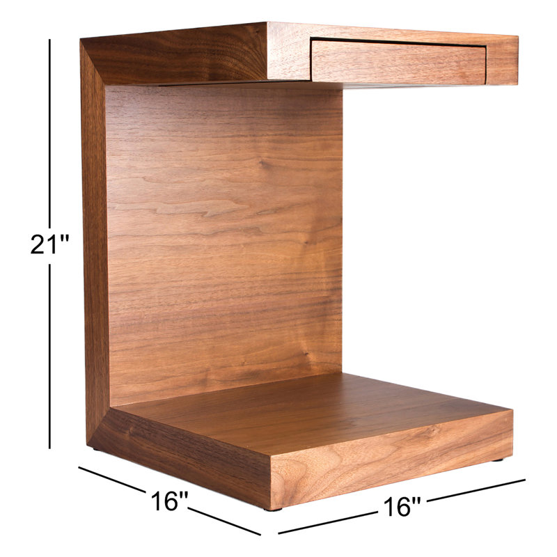 Zio End Table, Walnut