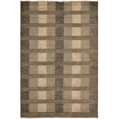 Tibetan Hand Loomed Wool Striped Rug