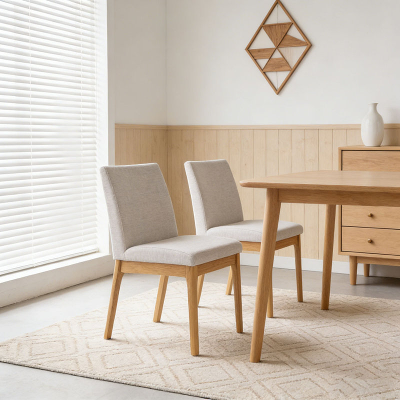 Chaise de salle à manger, Beige clair