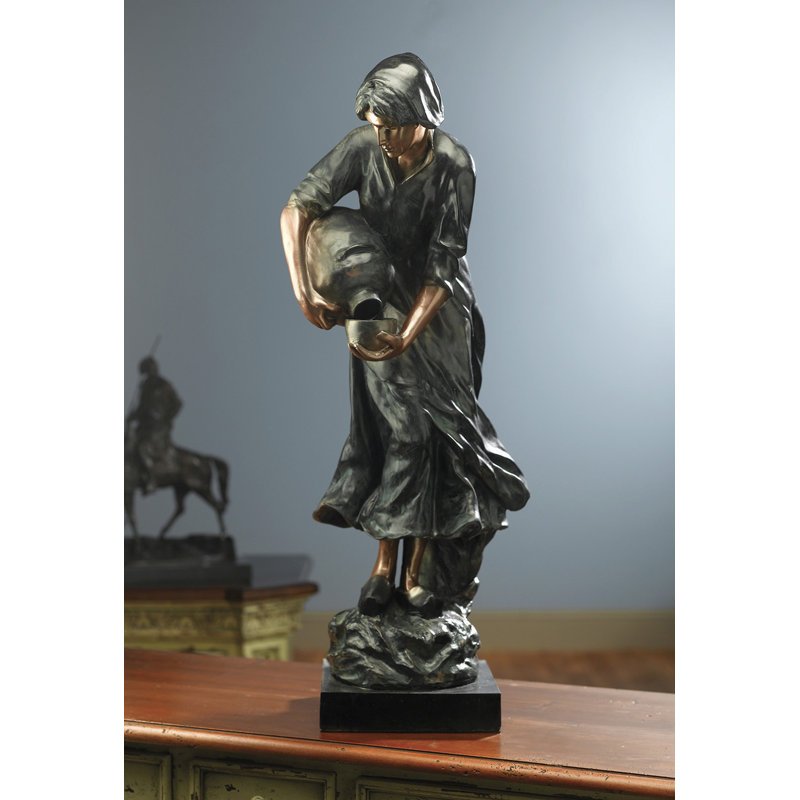 Bronze Lady with Jug Figurine