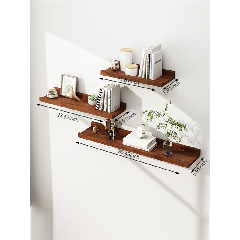 Tishae Floating Shelf, 0.43" H x 34.53" W x 5.91" D