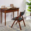 Chaise pliante 2 - cerisier, éponge à haute résilience, portable, aucun assemblage requis de 2 chaises de salle à manger, siège confortable, conception peu encombrante, nécessaire-101272668