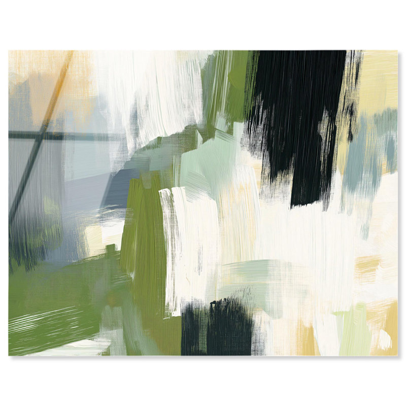 Décoration murale abstraite Moss Layers I par Art Remedy, prête à être accrochée, H 16 po x l 20 po