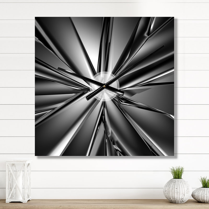 Horloge murale moderne cristal futuriste, Moyenne