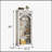 Antique 4-Tier Tall Bookshelf, 65 Inch White Distressed Finish, Perfect for Home and Office Storage