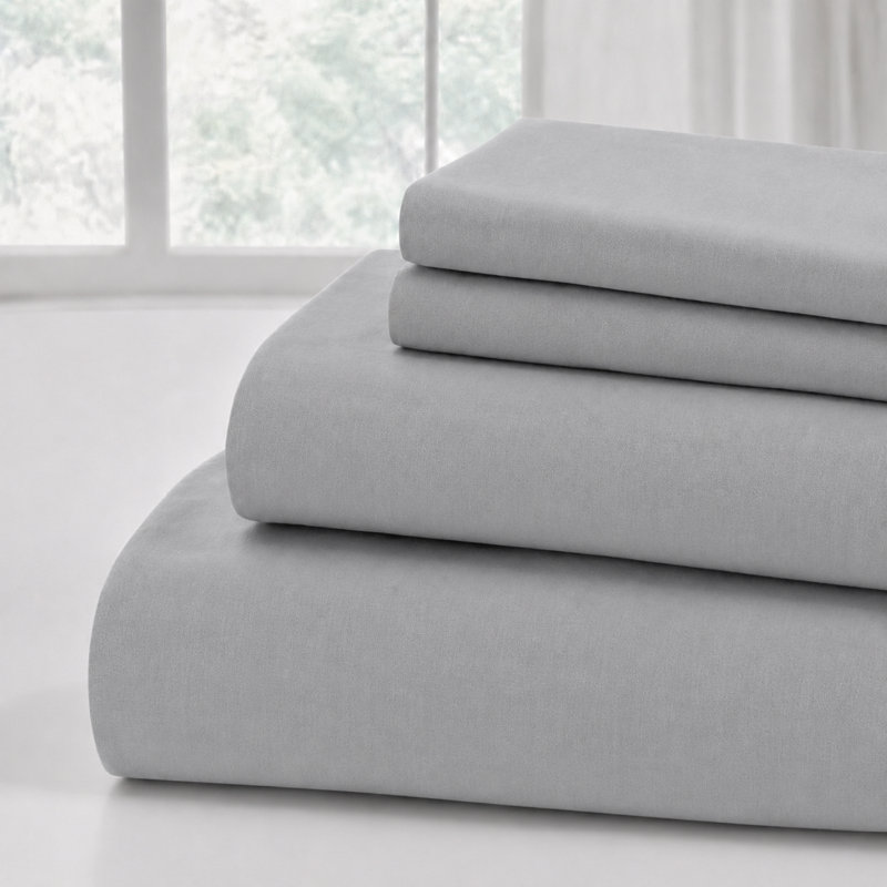 Ensemble de draps 4 pièces en microfibre ultra douce Modern Threads avec poches profondes, couleurs unies et imprimés