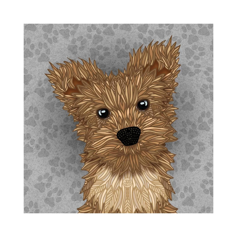 Huie Yorkie by Angelika Parker - Wrapped Canvas Print, 30.48cm H x 30.48cm W