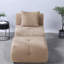 Fauteuils d'appoint modernes, fauteuil lounge portable Cloud avec repose-pieds, polyester taupe