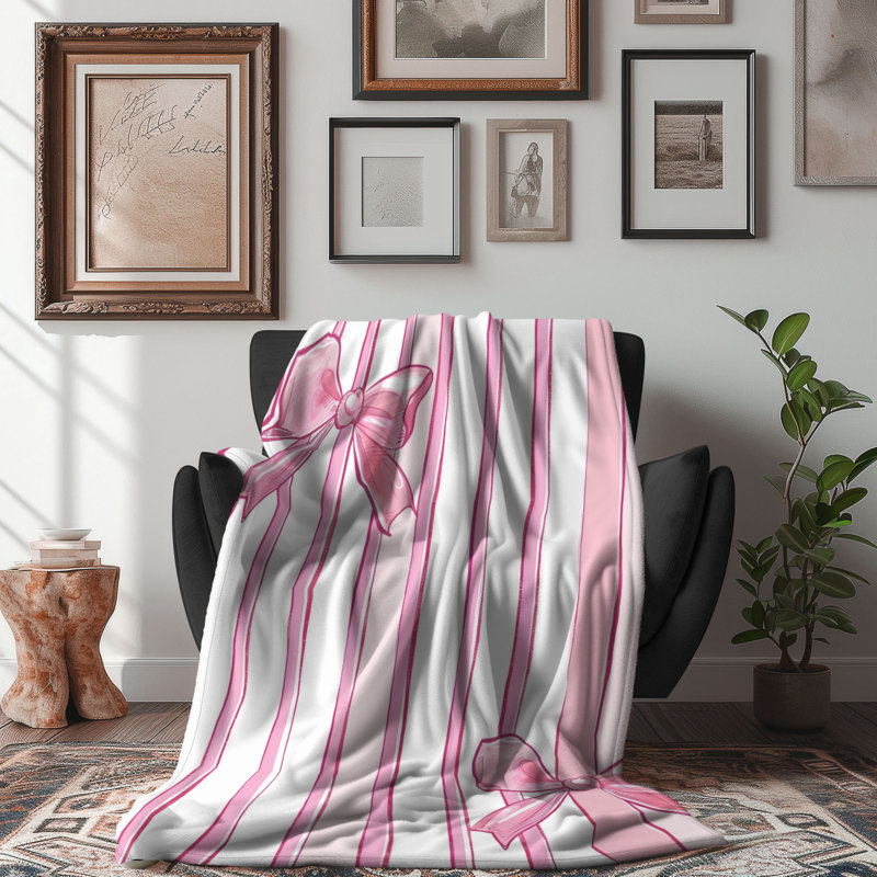 Bow Style - 1 Piece Premium Blanket, 50" W x 60" L