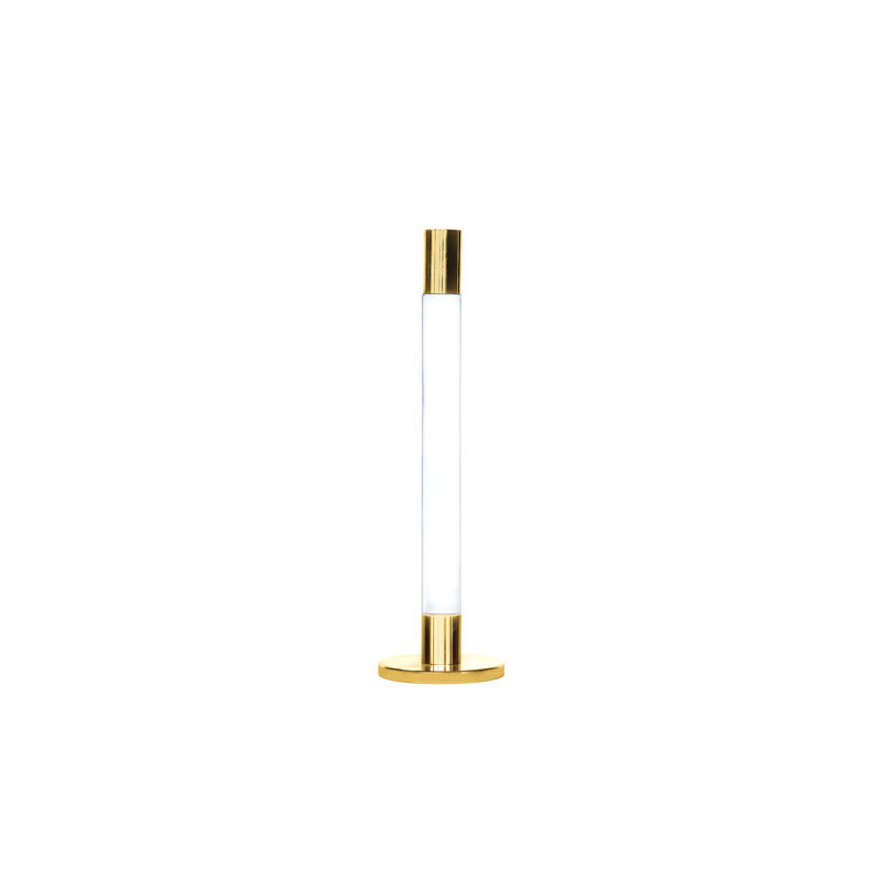 Tall Gold Metal Candlestick 3"D X 11"H, Gold, 1, 11" H x 3" W x 3" D