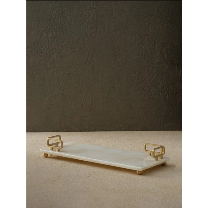 L-shaped Square Tray with Handles