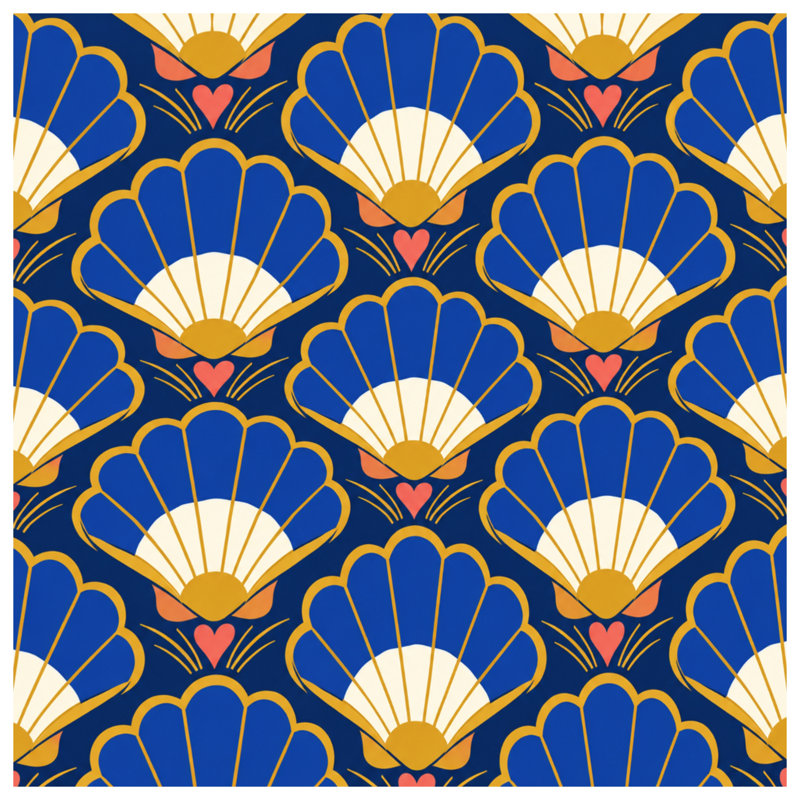 Tapis de bain Art Deco Shells, 34in W x 21in L
