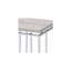 Mobilya 19" W x 19" D x 24" H Natural Oak Wood and Chrome Sled Base Square End Table