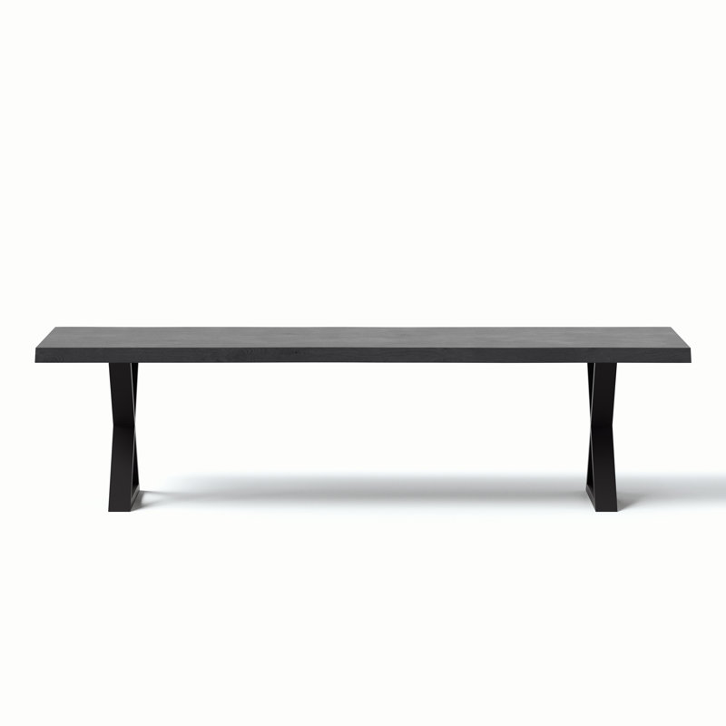Brooks X Base Dining Table, Ebonized, Black, 29.75"H x 116"L x 40"W
