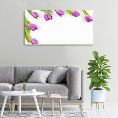 Purple Tulips - Wrapped Canvas Print