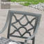 Chaise de salle à manger d'extérieur en fonte d'aluminium thermolaquée avec coussin-110762670