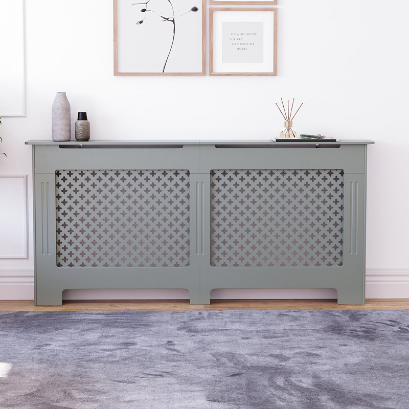Reta Radiator Cover, 82cm H x 172cm W x 19cm D, Grey