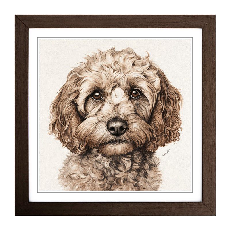Single Picture Frame Print on Wood, Walnut