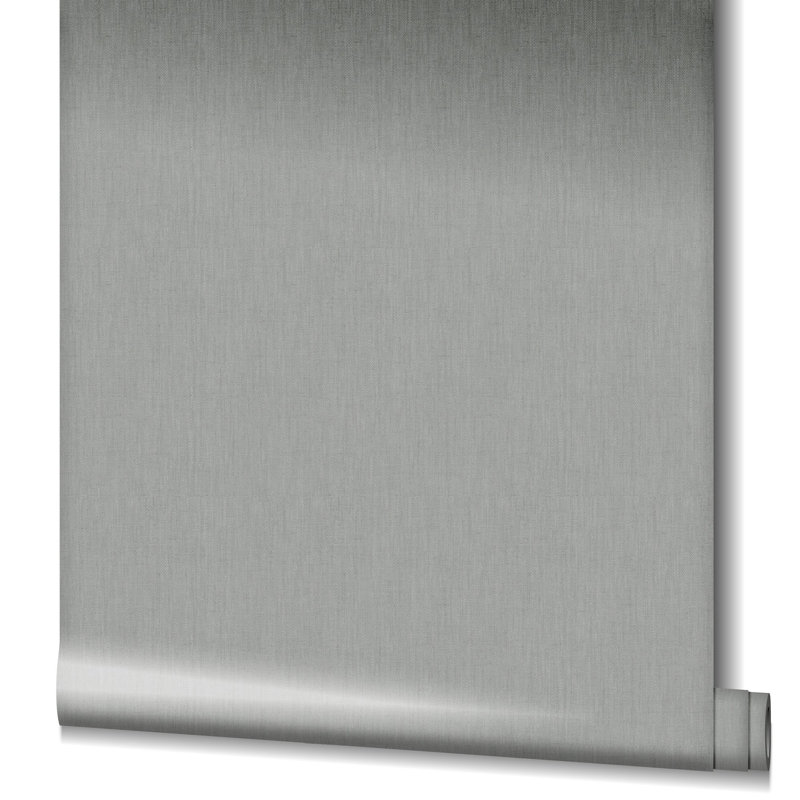 Air Collection Linen Effect Textured Wallpaper Roll, Gray