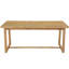  La table de salle à manger rustique en bois d'acacia rustique convient à six personnes, idéales pour les rassemblements de patio et de jardin