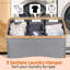 Panier à linge à 3 compartiments avec sacs en filet amovibles et couvercle, panier à linge pliable avec poignées en bambou pour l'organisation à la maison, la chambre à coucher, la salle de bain
