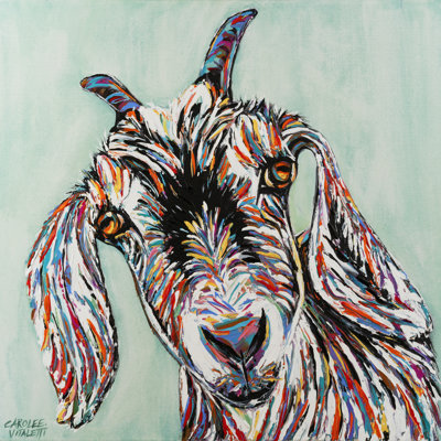 Funny Goat II by Carolee Vitaletti - Wrapped Canvas Painting