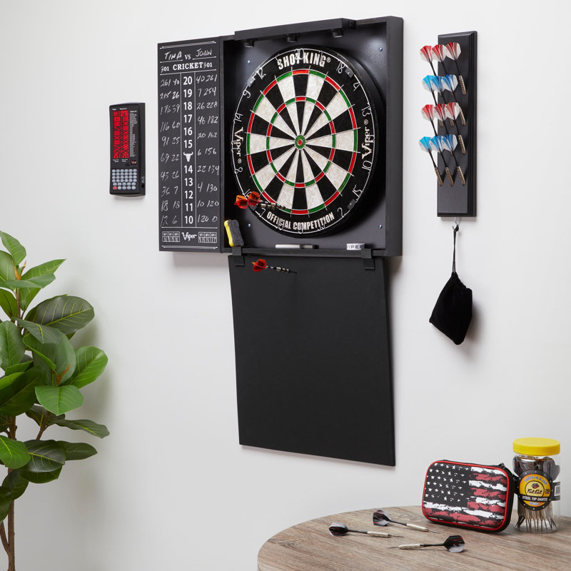 Viper Steadfast Black MDF Dartboard Set with Storage