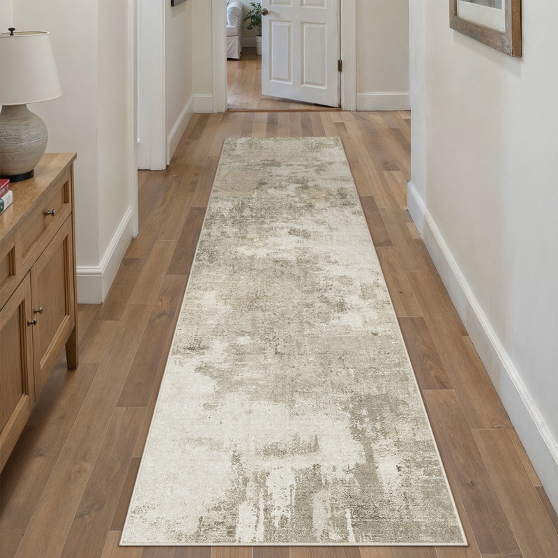 Tapis moderne lavable à la machine avec envers antidérapant Miro, Tapis de couloir 2 pi x 8 pi