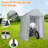 Durable Canopy Carport With Storage Shed - Roll-Up Zipper Door in , 103.92" H x 144" W x 144" D