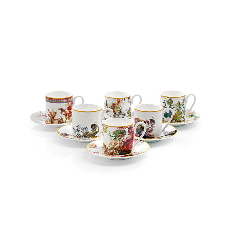 FLOWERS Bone China Coffee Cup