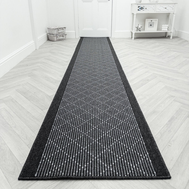 Runner Solid Colour Looped / Hooked Area Rug, Runner 80 x 150 cm
