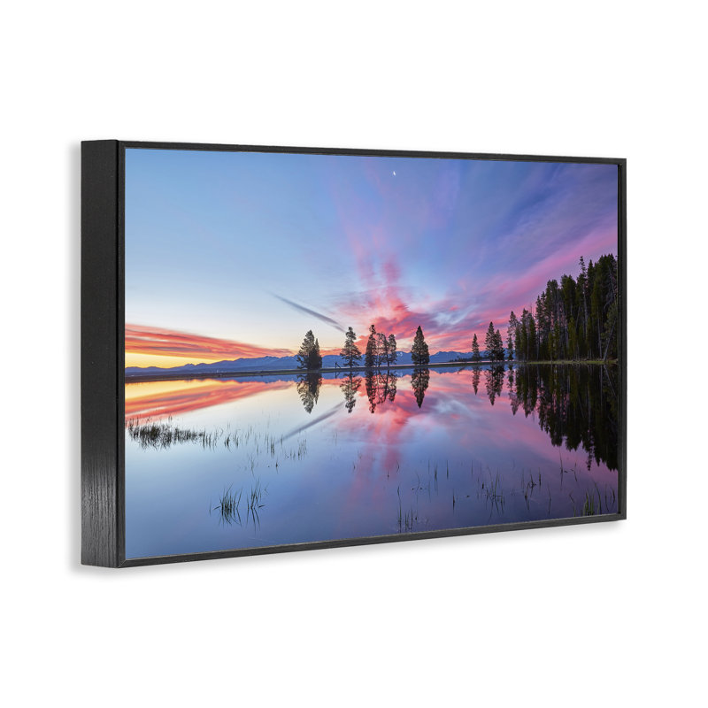 Gull Point At Sunrise, giclée encadrée, design par Jon Evan, H 12 po x l 18 po, Giclée encadrée noir minuit