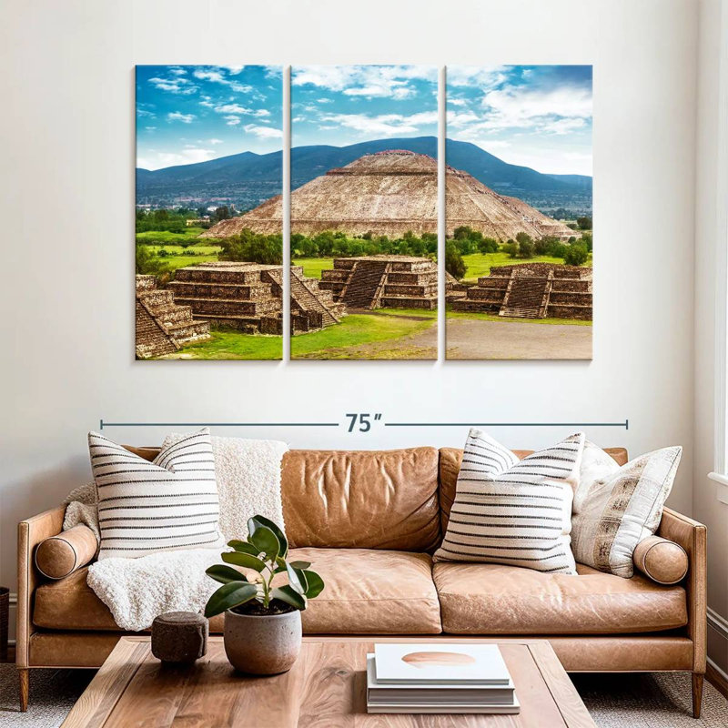 Lilie Aztec Pyramid, 42" H x 65" W