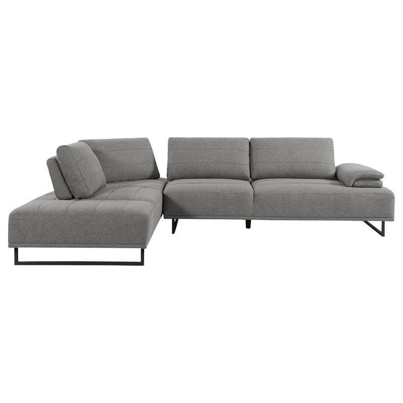 Harnal Taupe L-Shape Sectional With Adjustable Back