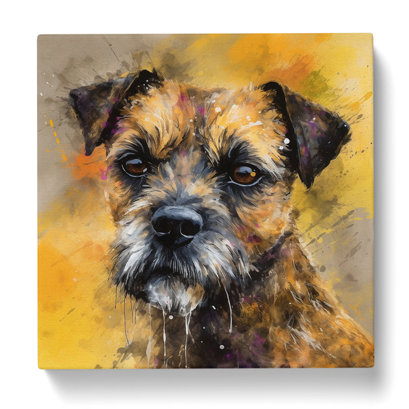 Border Terrier Abstract Expressionism No.1 - Print, 50cm H x 50cm W x 3cm D