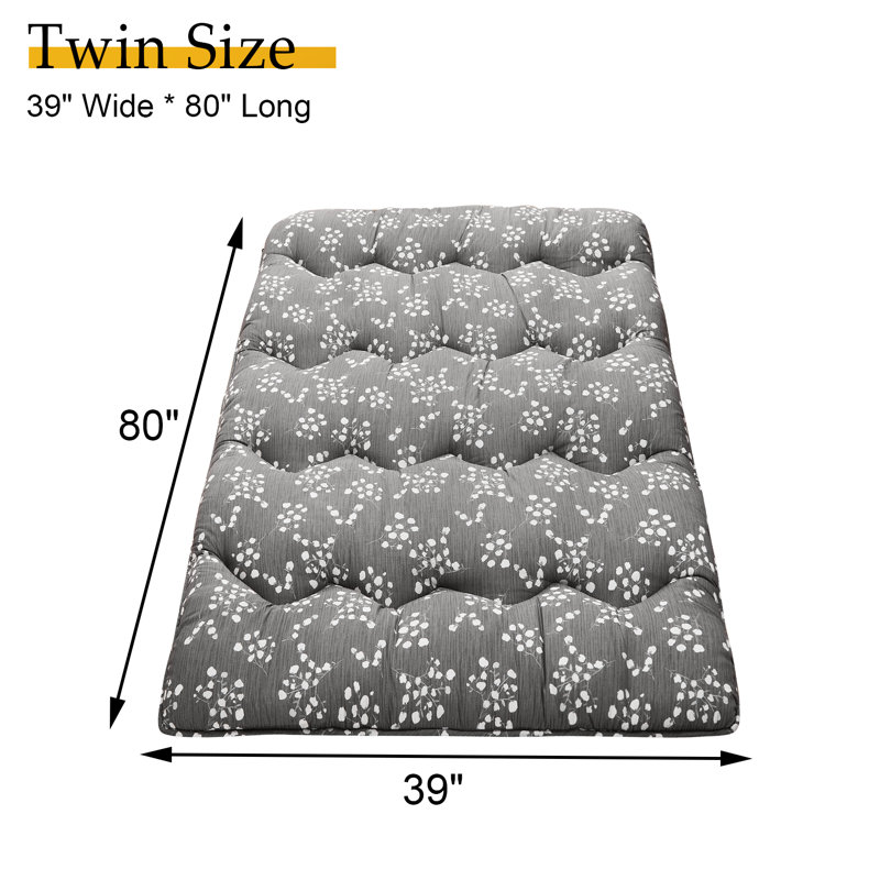 Tapis de camping pliable japonais, Gris, Lit simple