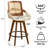 Shayleah Swivel Counter Height Bar Stools With Cane Rattan Back-1098505115-1100950552