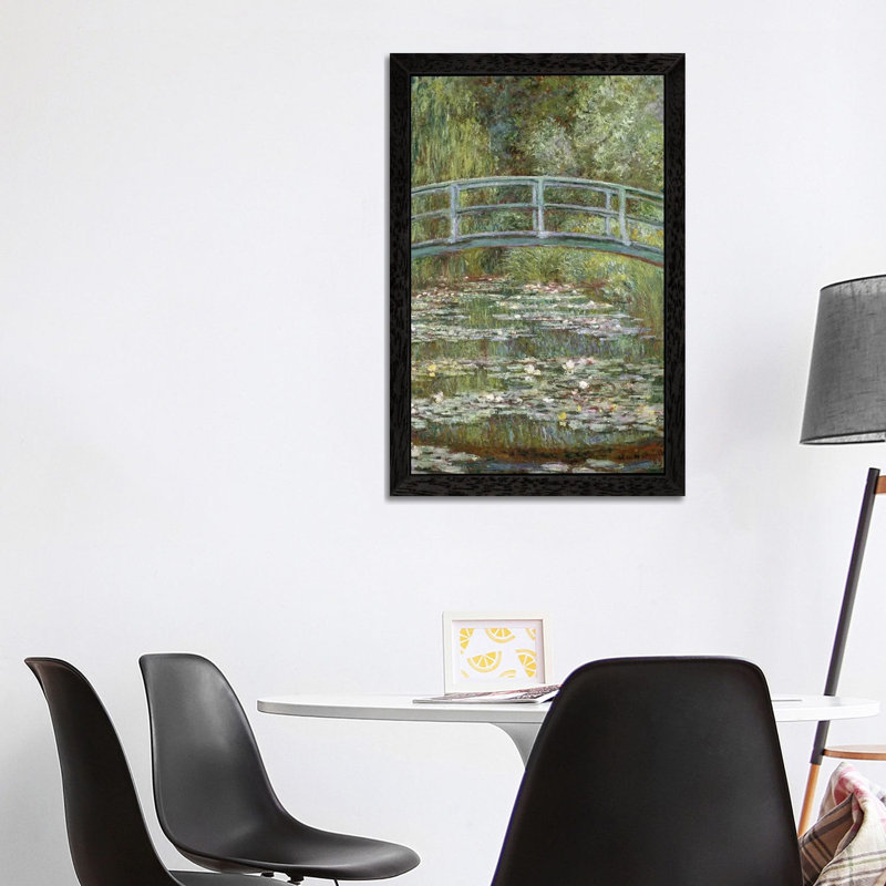 The Water-Lily Pond, 1899 by The Water-Lily Pond, 1899 - Painting on Canvas, Black Floater Framed, 66.04 cm H x 45.72 cm W