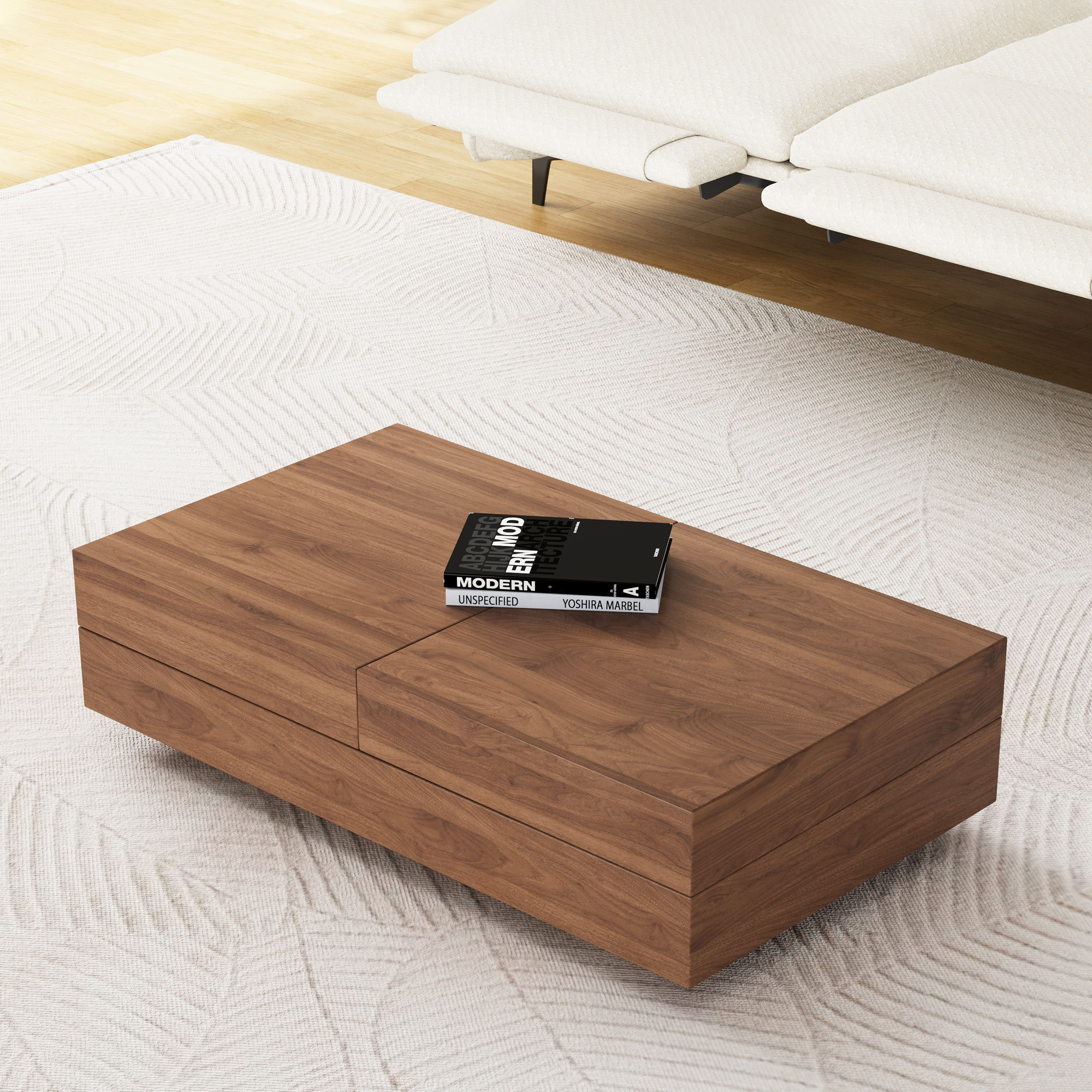 Ebern Designs Roanoke Living room coffee table (with storage function ...