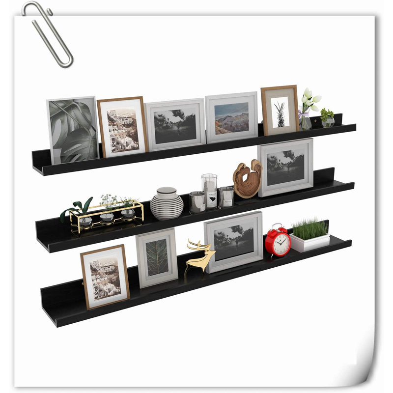 Chakera 3 Piece Wood Floating Shelf, Beige