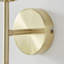 Anjelyna Brass and Frosted Glass Wall Light - Classy Two Light Sconce, Chic Modern Design