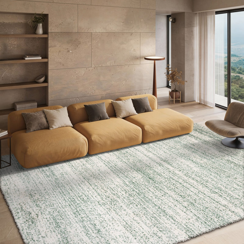 Tapis ivoire Jon-Paul, Rectangulaire 8 pi x 10 pi, Ivory/Green